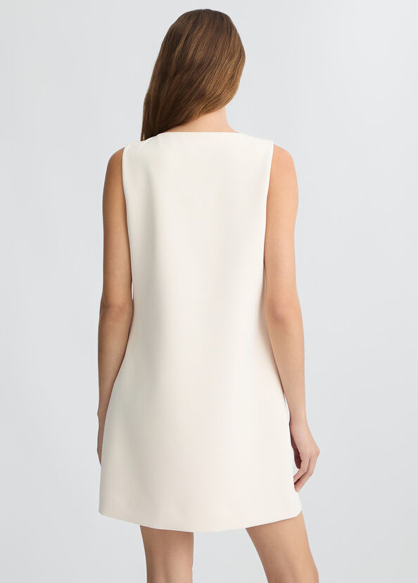 Liu Jo Abito Corto Color Champagne Con Ricami Gioiello