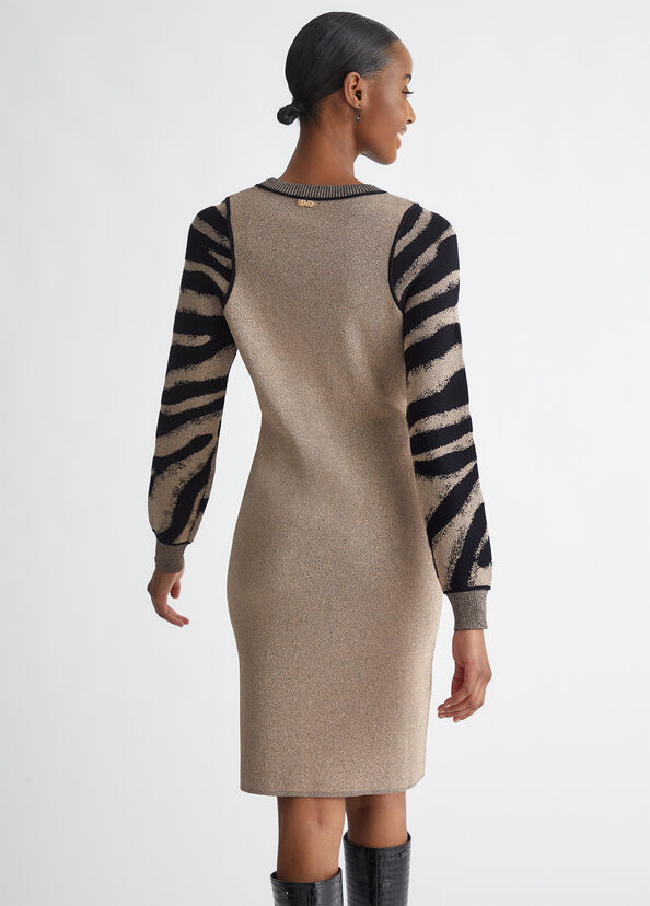 Liu Jo Abito Animalier In Maglia