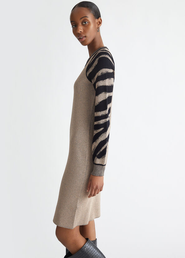 Liu Jo Abito Animalier In Maglia