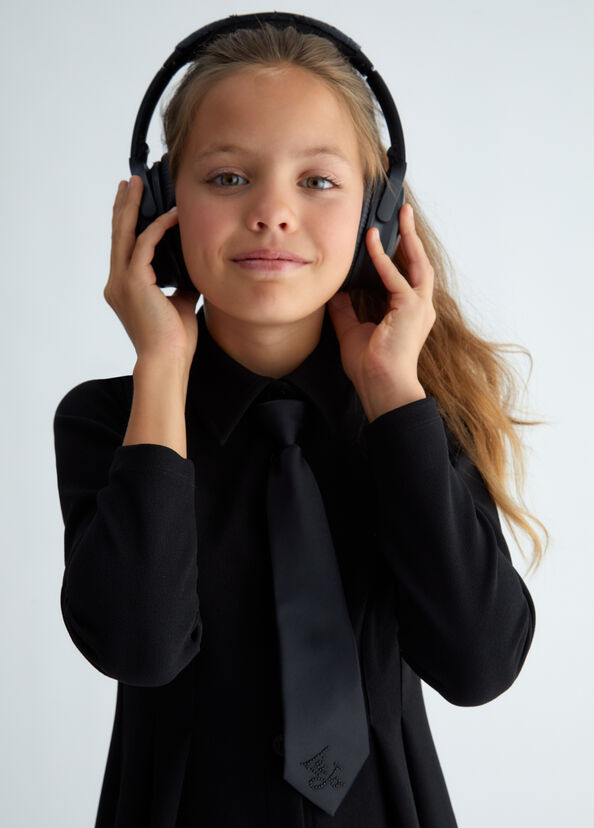 Liu Jo Abito Chemisier In Crêpe Con Cravatta