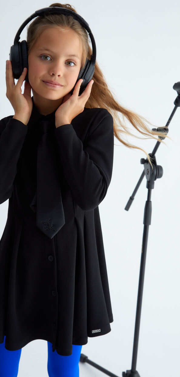 Liu Jo Abito chemisier in crêpe con cravatta