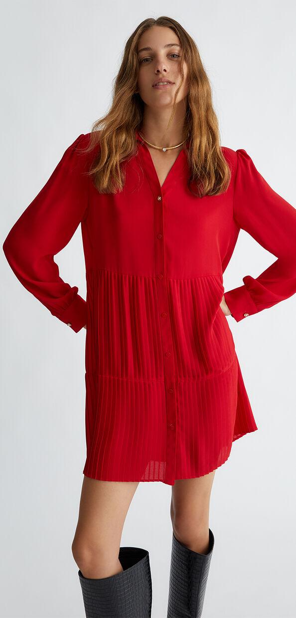 Liu Jo Abito corto plissé rosso