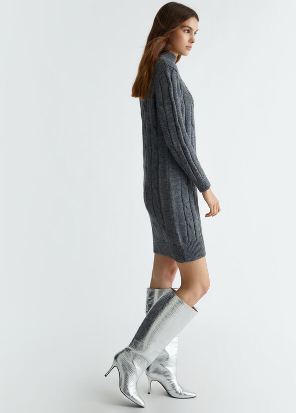 Liu Jo Abito Grigio In Maglia