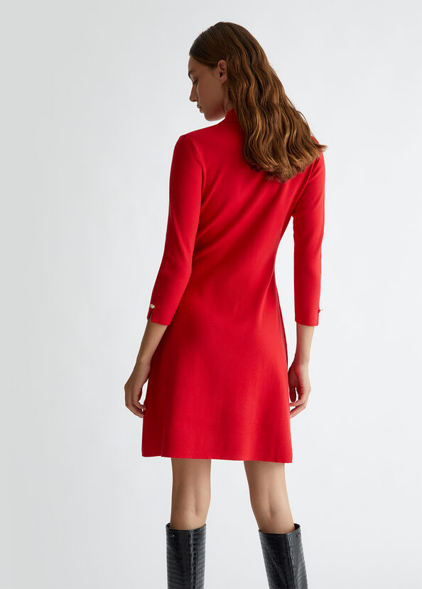 Liu Jo Abito In Maglia Con Bottoni Gioiello