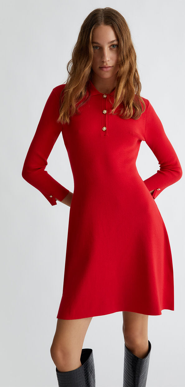 Liu Jo Abito in maglia con bottoni gioiello