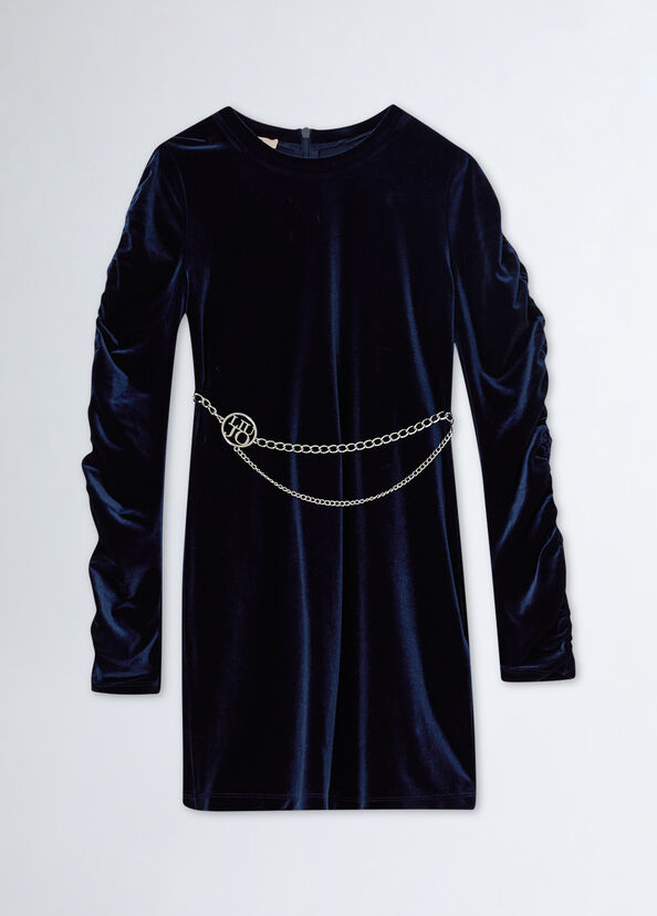 Liu Jo Abito In Velluto Con Cintura