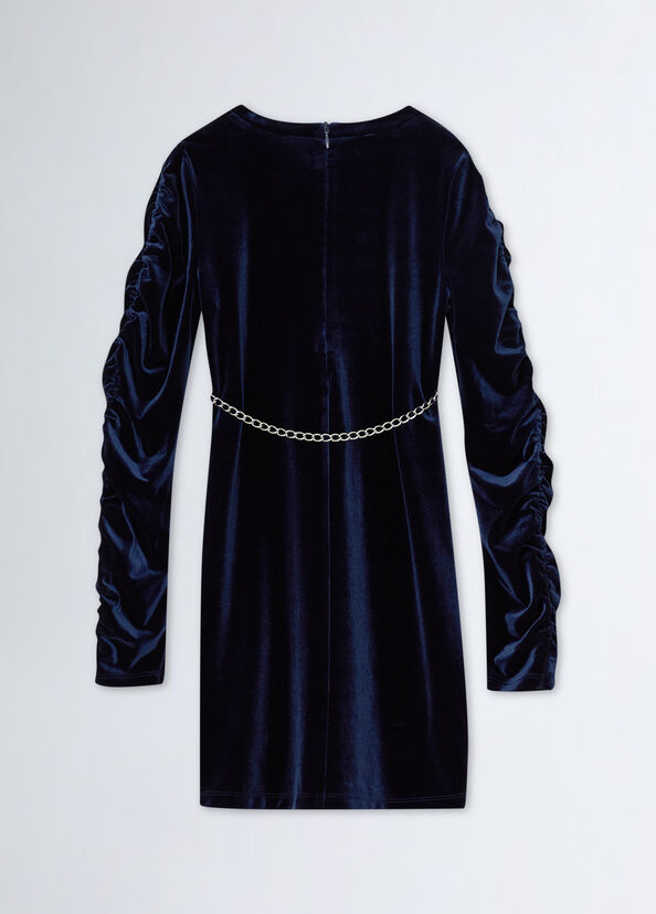 Liu Jo Abito In Velluto Con Cintura