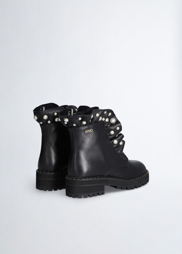 Liu Jo Anfibi In Pelle Con Rouches Gioiello