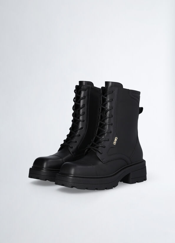 Liu Jo Anfibi Neri In Pelle