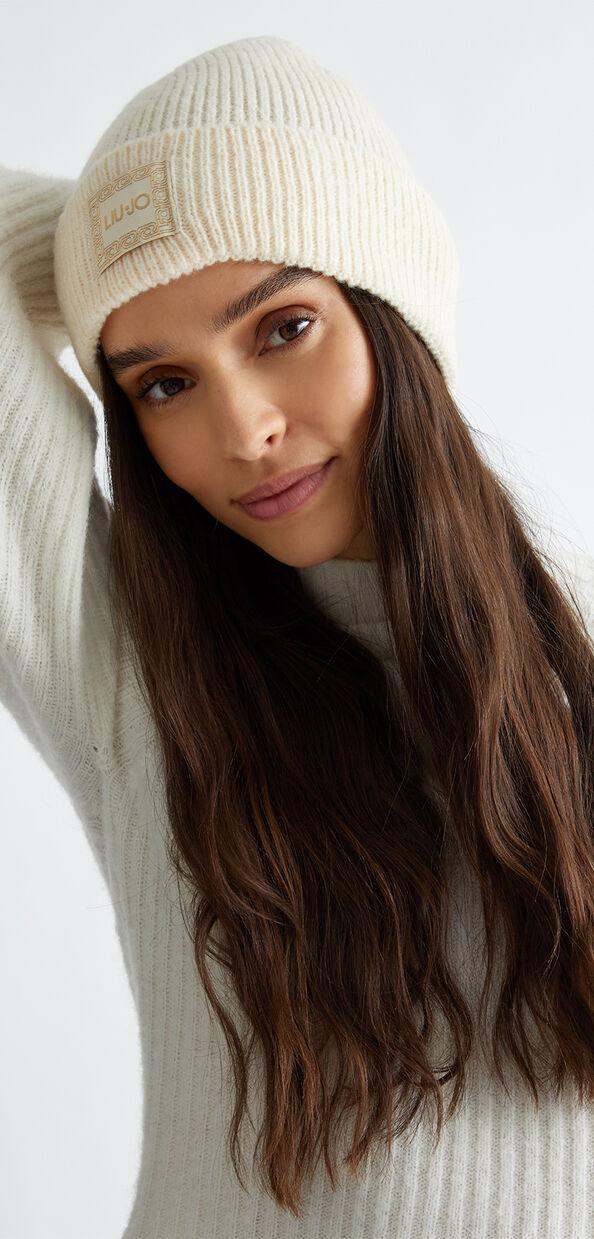 Liu Jo Berretto in maglia con patch