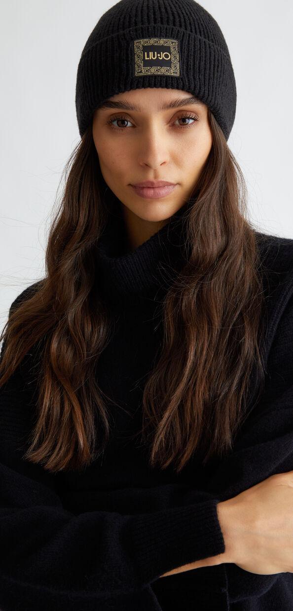 Liu Jo Berretto in maglia con patch