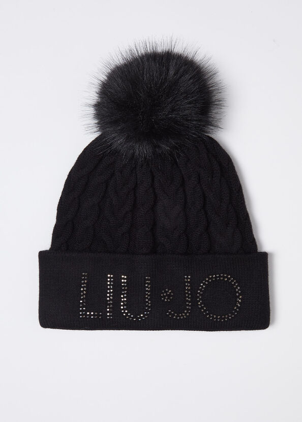 Liu Jo Berretto In Maglia Con Pon Pon