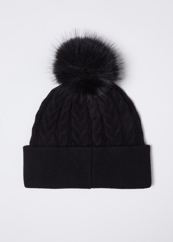 Liu Jo Berretto In Maglia Con Pon Pon