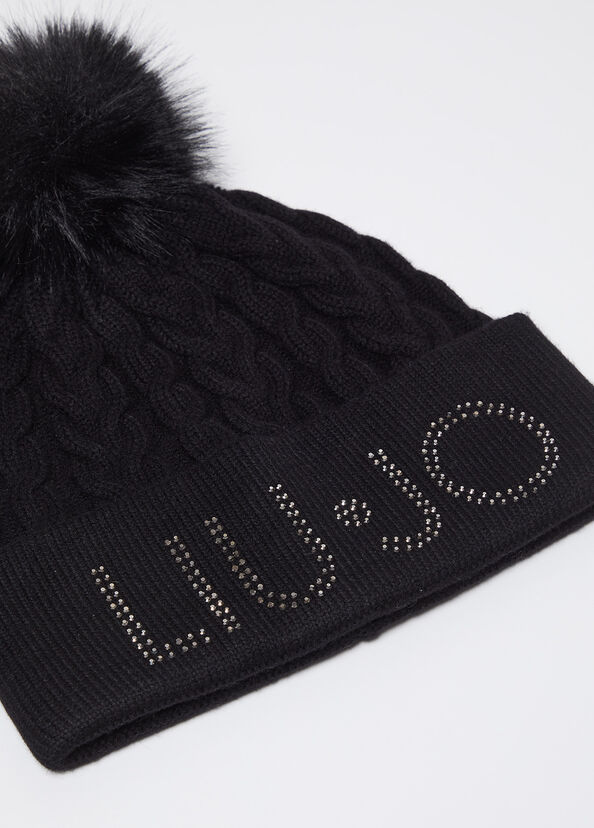 Liu Jo Berretto In Maglia Con Pon Pon