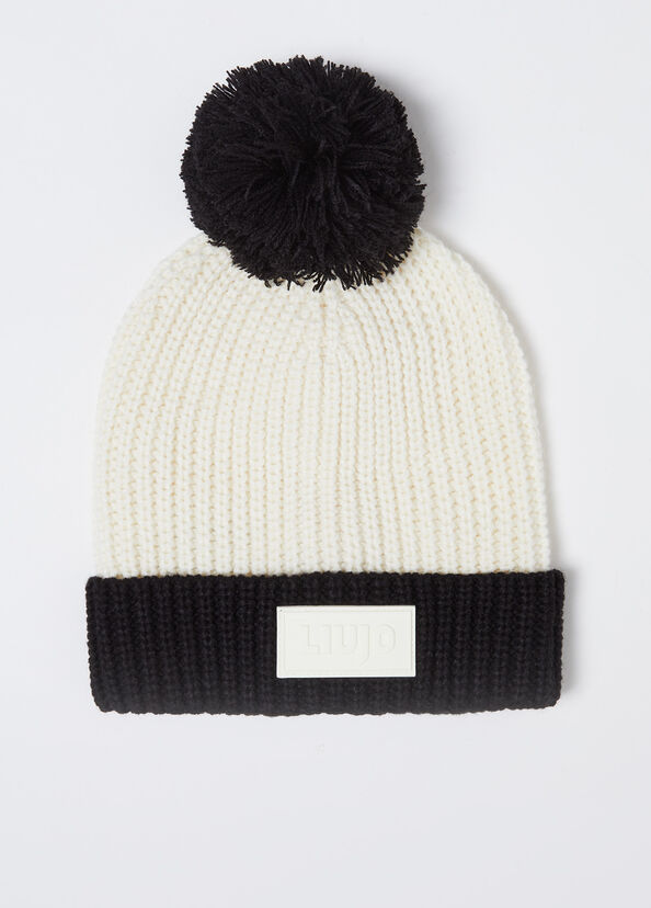 Liu Jo Berretto In Maglia Con Pon Pon