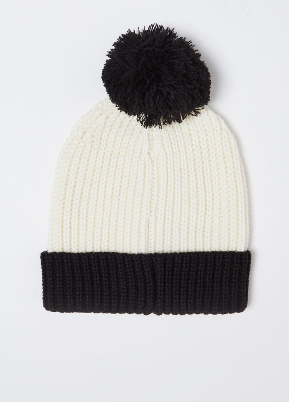 Liu Jo Berretto In Maglia Con Pon Pon