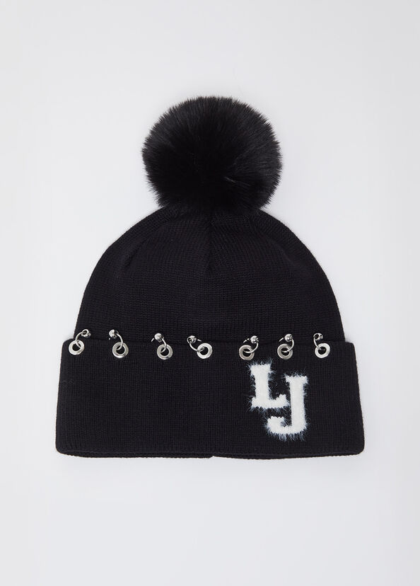 Liu Jo Berretto In Maglia Con Pon Pon