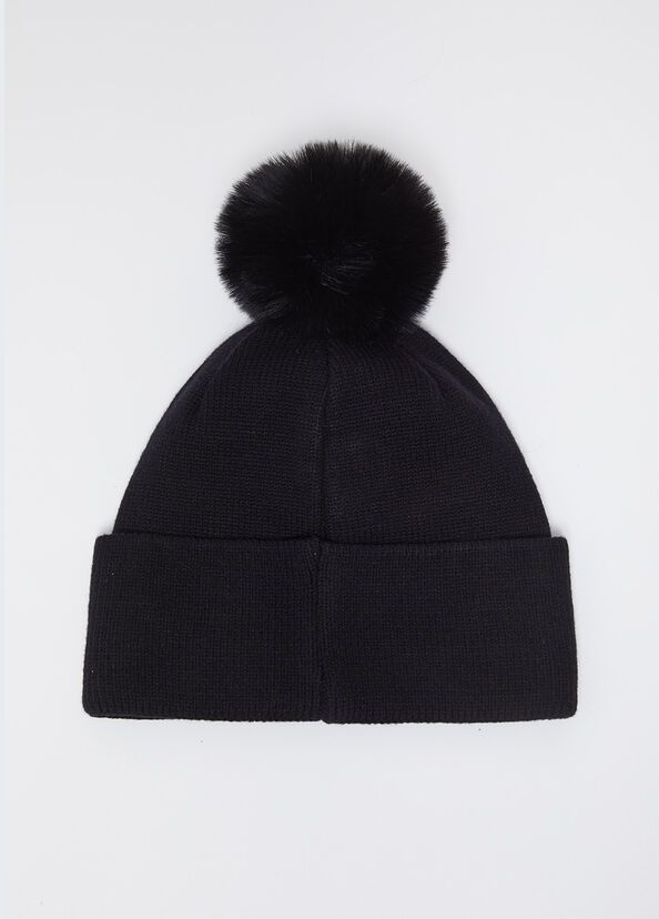 Liu Jo Berretto In Maglia Con Pon Pon