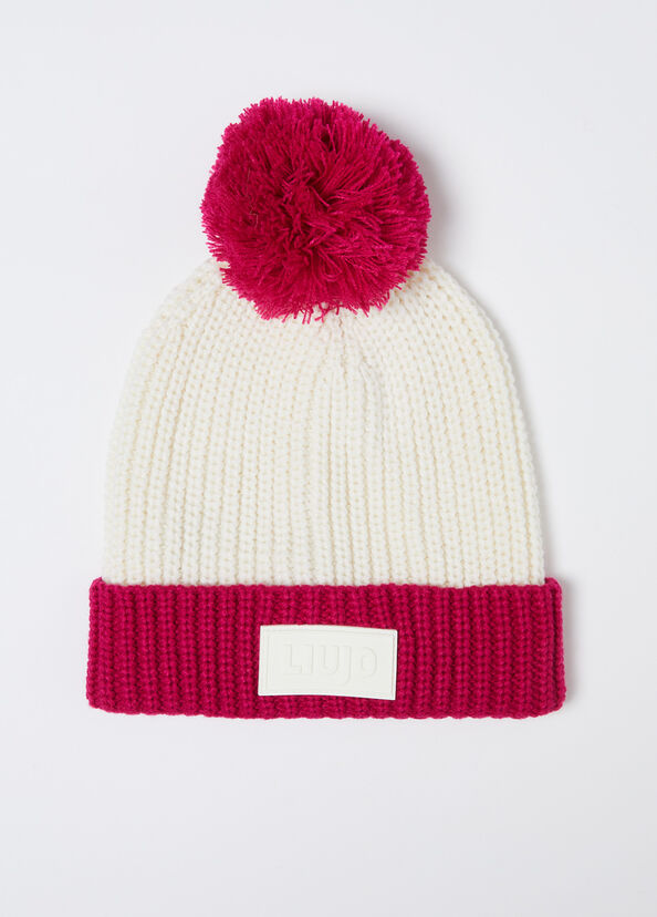 Liu Jo Berretto In Maglia Con Pon Pon