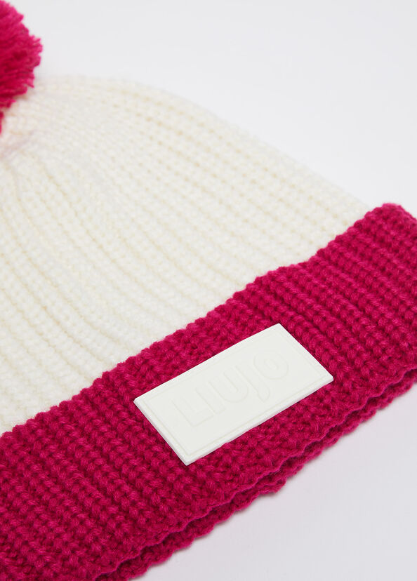 Liu Jo Berretto In Maglia Con Pon Pon