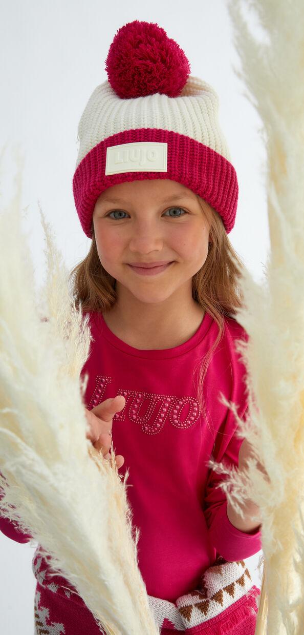 Liu Jo Berretto in maglia con pon pon