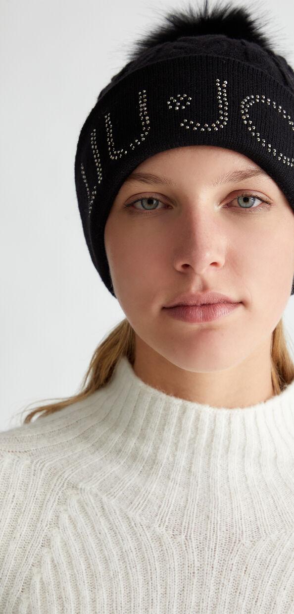 Liu Jo Berretto in maglia con pon pon