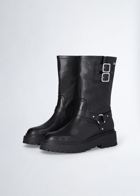 Liu Jo Biker Boots In Pelle