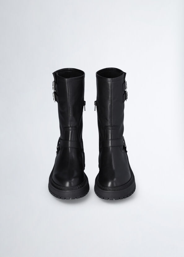 Liu Jo Biker Boots In Pelle