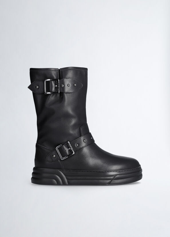 Liu Jo Biker Boots In Pelle