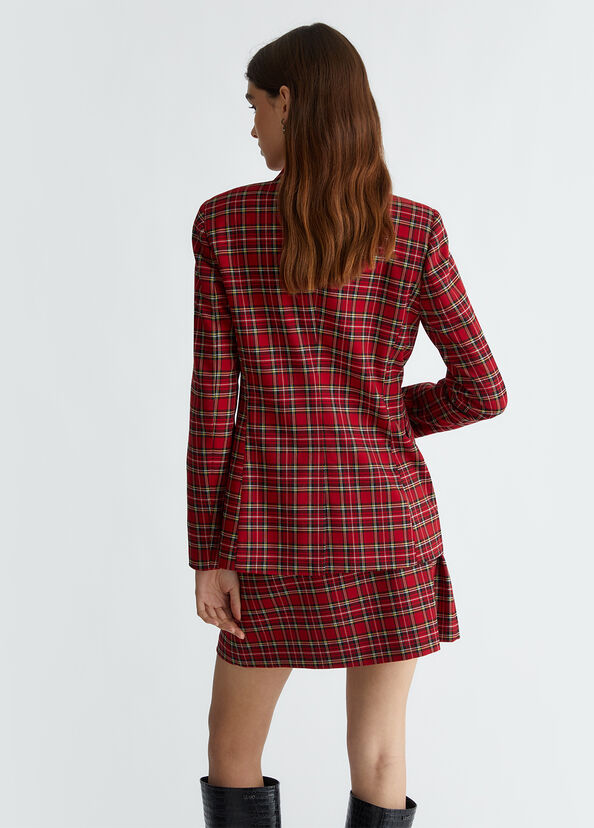 Liu Jo Blazer In Tartan Rosso