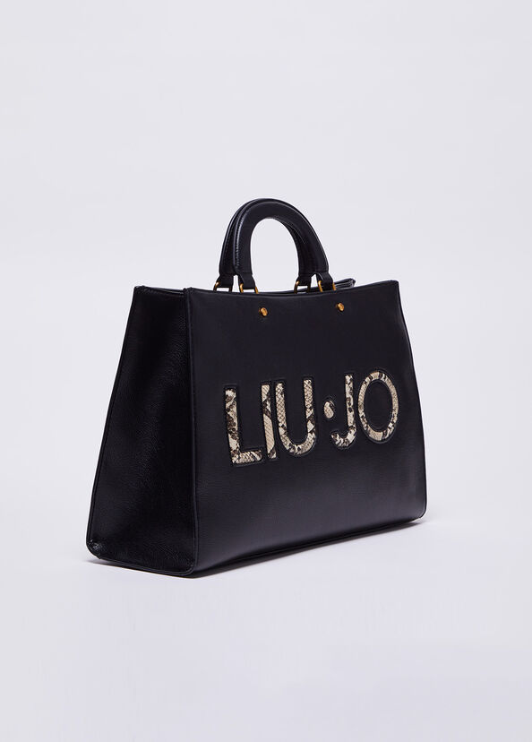 Liu Jo Borsa A Mano Con Logo Pitonato