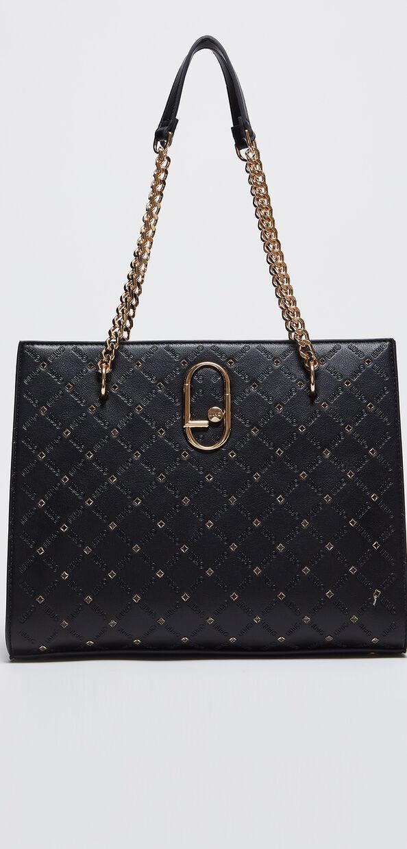 Liu Jo Borsa a spalla nera con strass