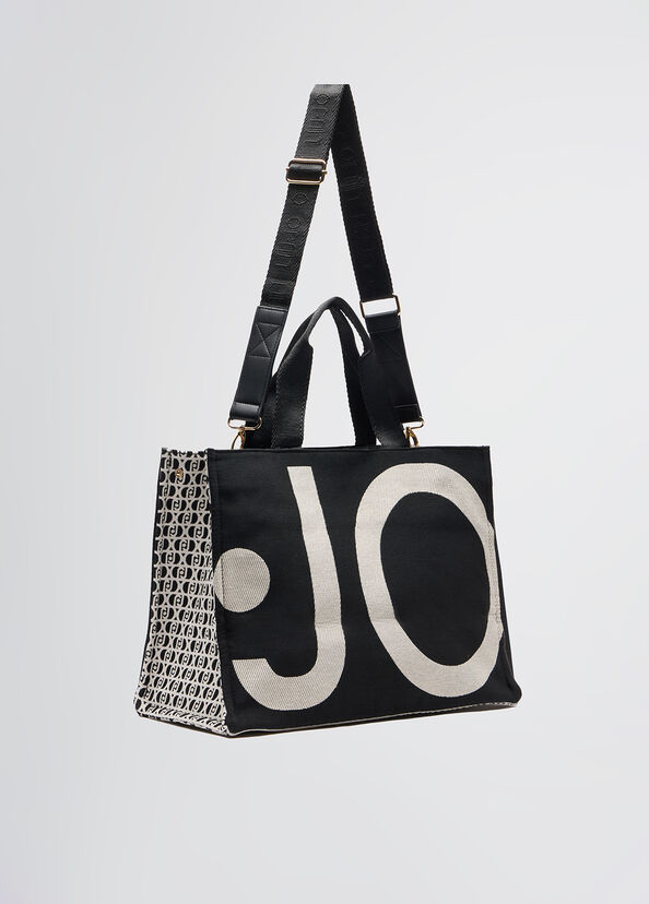Liu Jo Borsa Tote Monogram Jacquard Nera