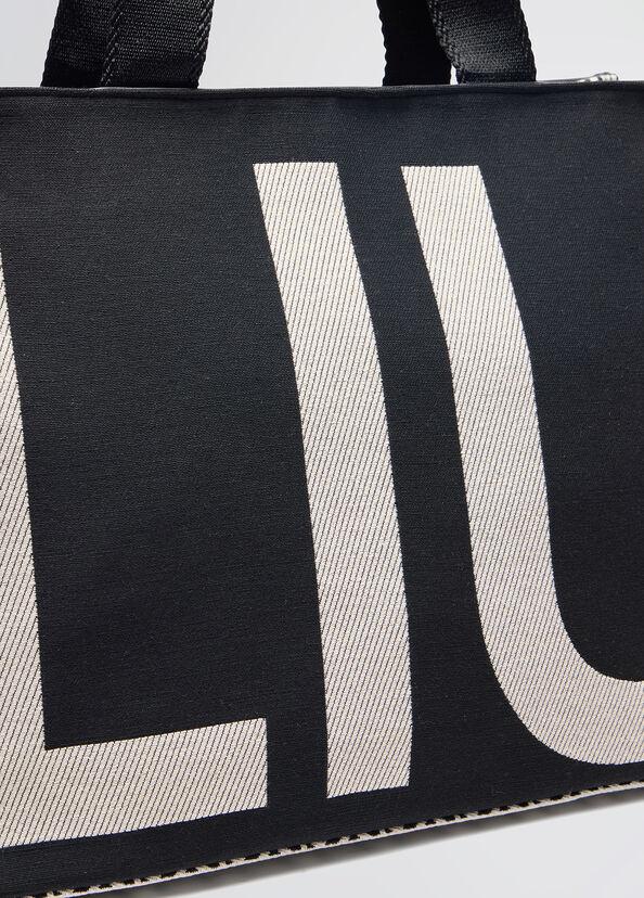 Liu Jo Borsa Tote Monogram Jacquard Nera