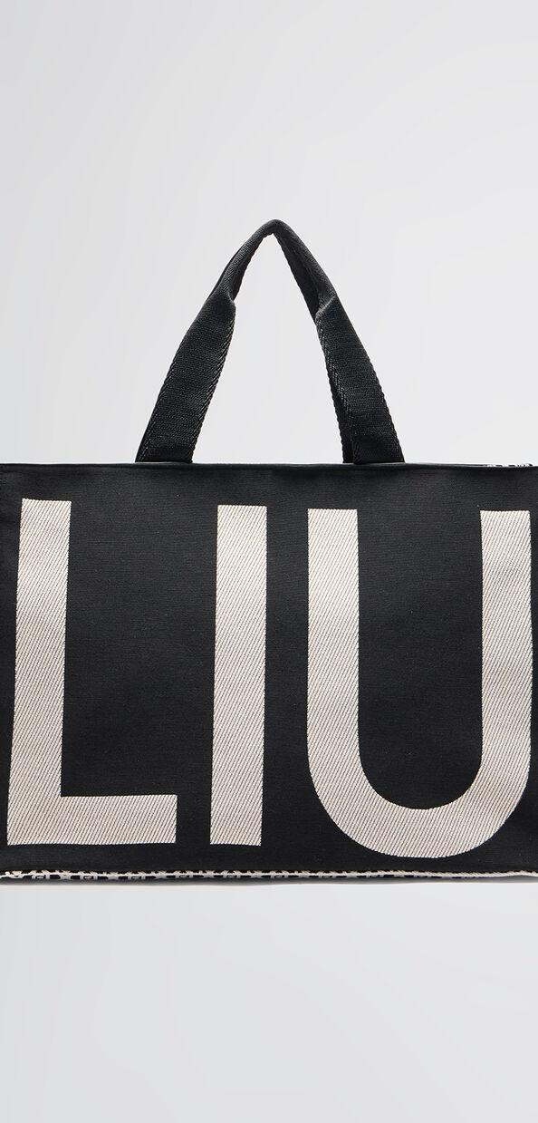 Liu Jo Borsa tote monogram jacquard nera