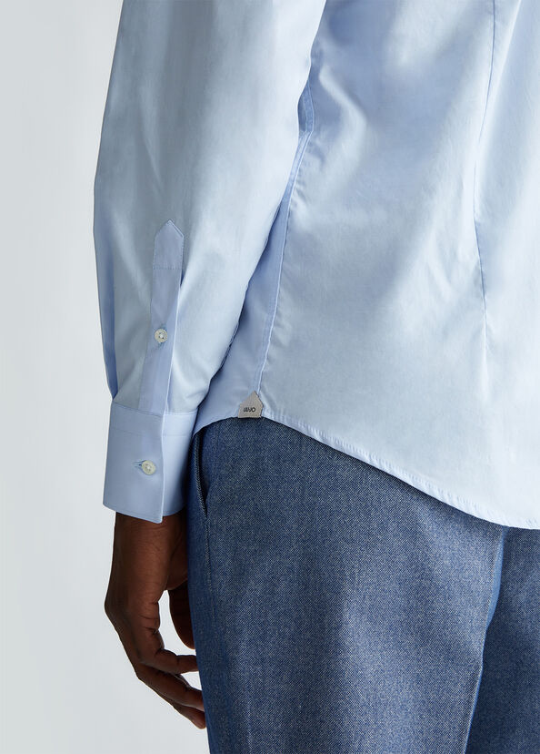 Liu Jo Camicia Blu In Popeline