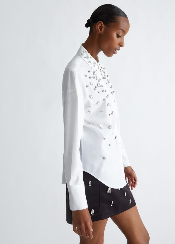 Liu Jo Camicia In Cotone Con Strass