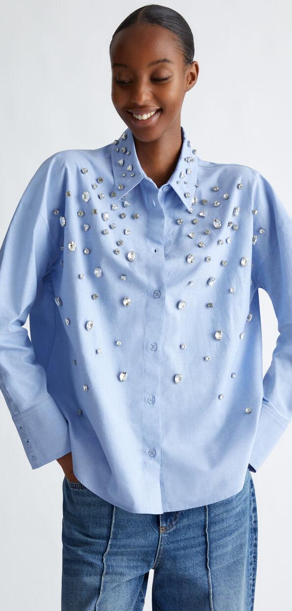 Liu Jo Camicia in cotone con strass