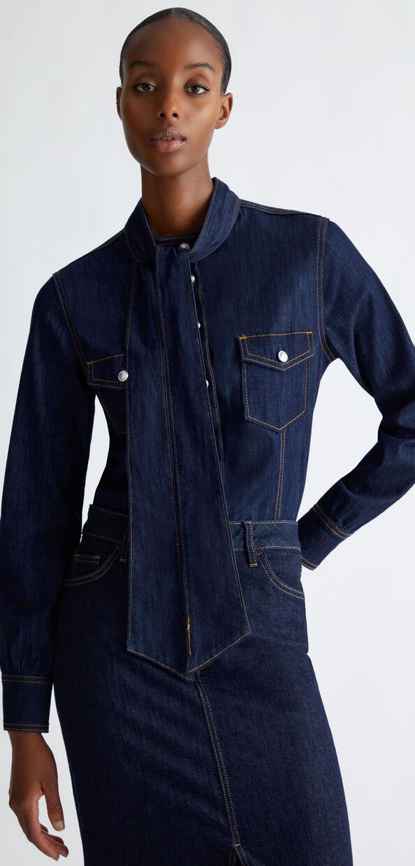 Liu Jo Camicia in denim con fiocco
