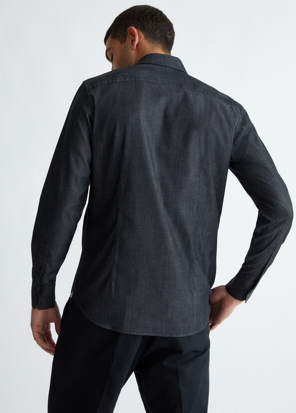 Liu Jo Camicia In Denim Grigia