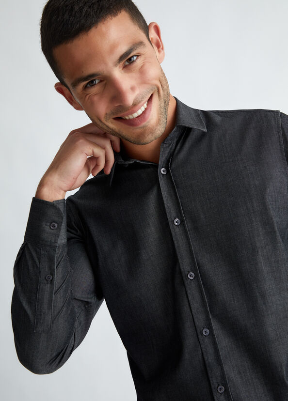 Liu Jo Camicia In Denim Grigia