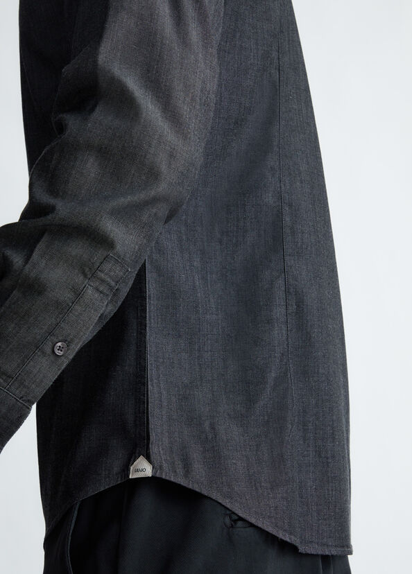 Liu Jo Camicia In Denim Grigia