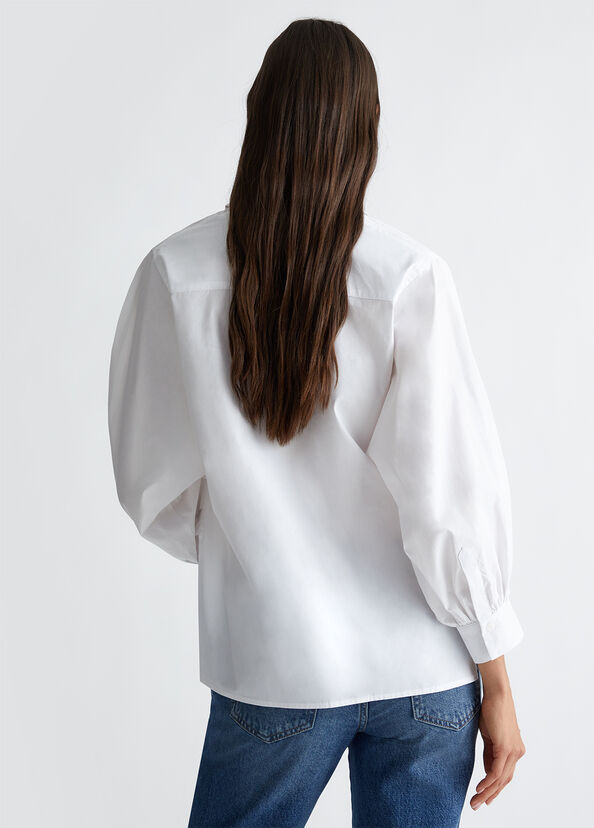 Liu Jo Camicia In Popeline Con Spilla
