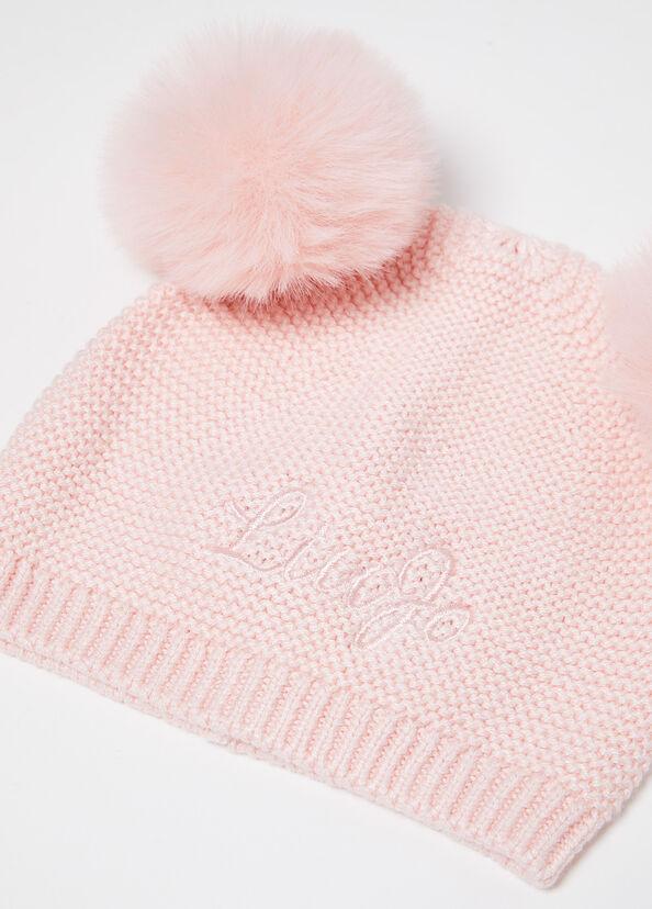 Liu Jo Cappello In Maglia Con Pon Pon