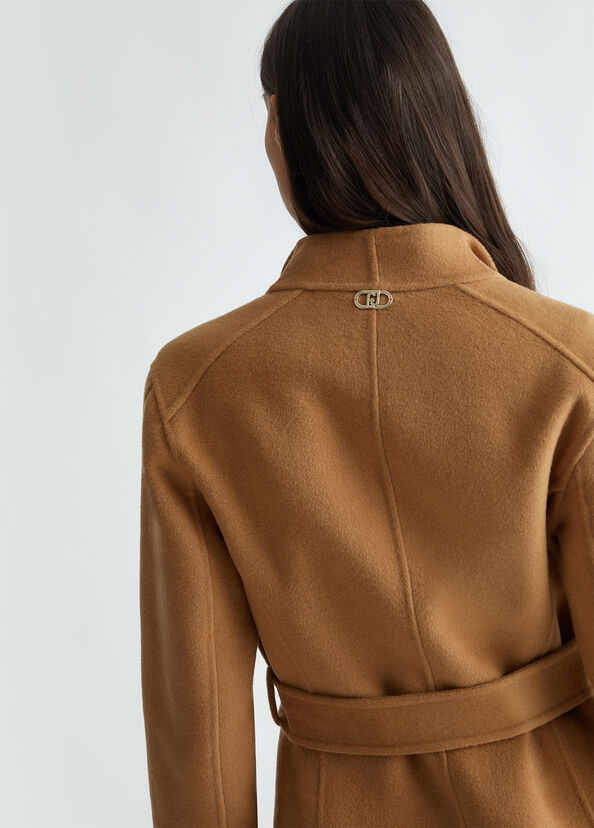 Liu Jo Cappotto Doppiopetto In Misto Lana