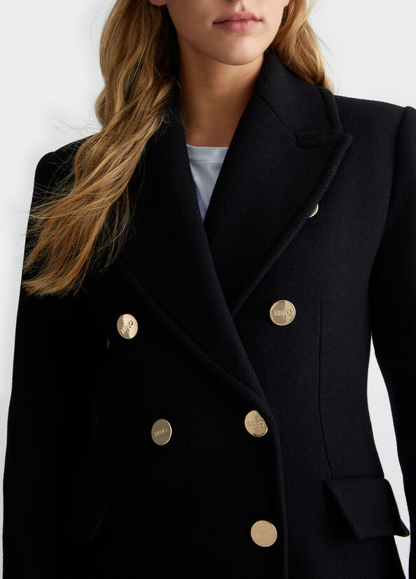 Liu Jo Cappotto Doppiopetto In Misto Lana