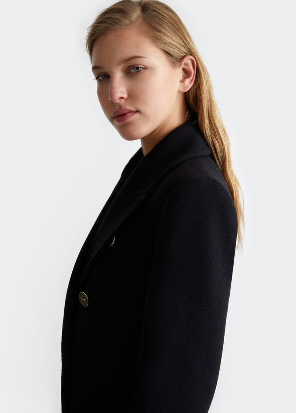 Liu Jo Cappotto Doppiopetto In Misto Lana