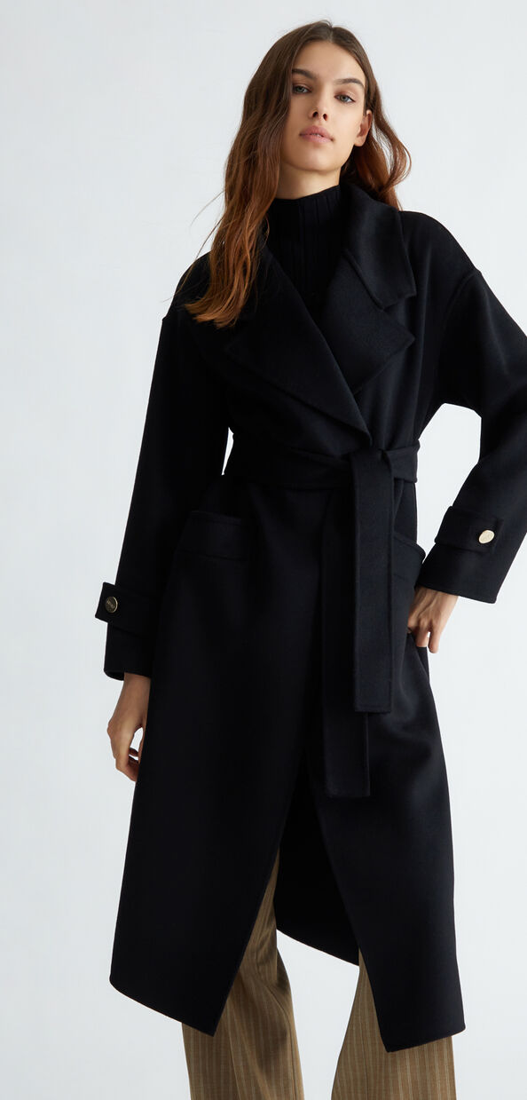Liu Jo Cappotto in misto lana con cintura