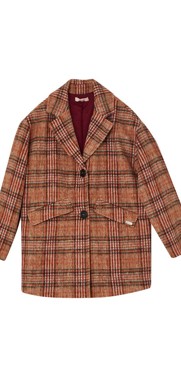 Liu Jo Cappotto tartan in misto lana