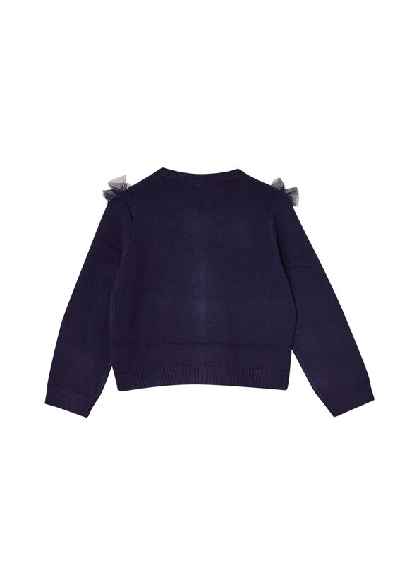 Liu Jo Cardigan Blu Con Rouches
